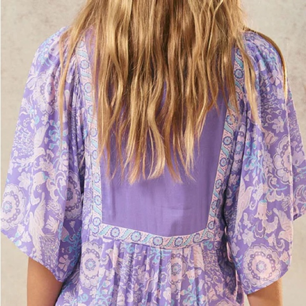 NWTS SPELL SANNAH SHORT SLEEVE BLOUSE (L) - Picture 9 of 12